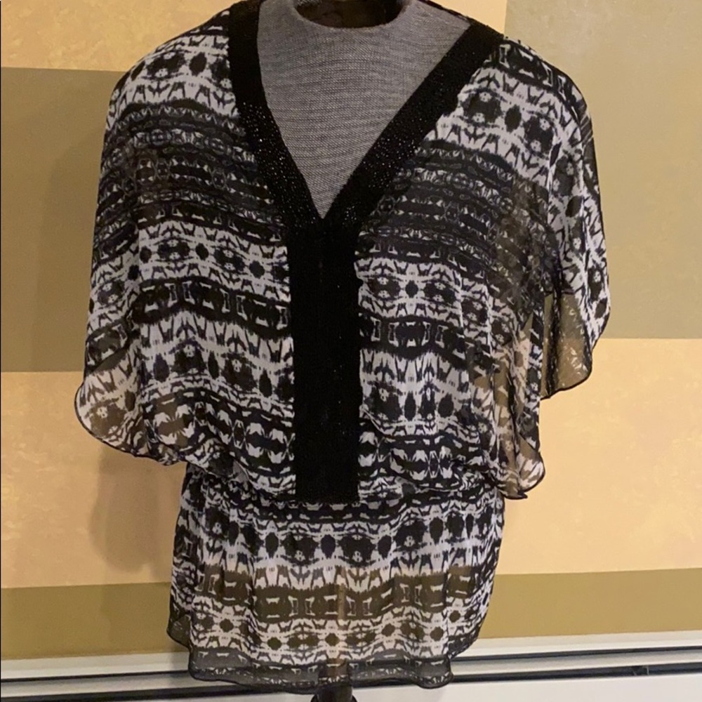 Bradley Mischka tunic with beautiful beading new